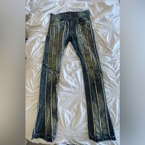 Jordan Craig Stacked Distressed Blue Jeans